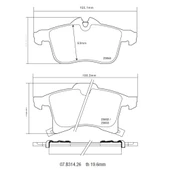BREMBO SPOR PAD OPEL/VAUXHI ÖN BALATA 07.B314.26 thumbnail 3