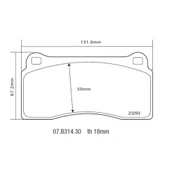 BREMBO SPORT PAD AUDI / FERRARİ ÖN BALATA 07.B314.30 thumbnail 3