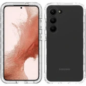 Samsung Galaxy S23 + 3ü 1 Arada Hibrit Pc + Tpu Telefon Koruyucu Kapak Degrade Anti-damla Kılıfı, Pet Ekran Koruyucu - 2