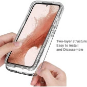 Samsung Galaxy S23 + 3ü 1 Arada Hibrit Pc + Tpu Telefon Koruyucu Kapak Degrade Anti-damla Kılıfı, Pet Ekran Koruyucu - 4