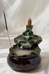 Geri Akış Tütsülük Ters Akış Konik Çubuk Tütsü Seramik Feng Sui Budha thumbnail 10