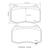BREMBO SET PAST.NISSAN 350Z+ROADSTER 07.B314.49 thumbnail 3