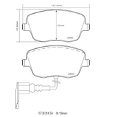 BREMBO SPOR PAD VAG ÖN BALATA 07.B314.56 thumbnail 3