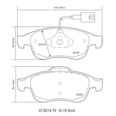 BREMBO SPOR PAD ALFA ROMEO ÖN BALATA 07.B314.79 thumbnail 3