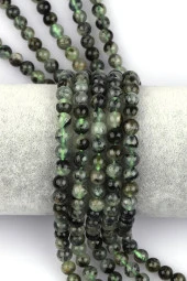 Prehnite Doğal Taş Dizi 6 mm Küre Kesim thumbnail 1