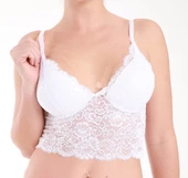 ASM1271 Kadın Ekru Kapsız Ic Astarlı Dantel Bralet - 2