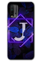 Poco M3 Kılıf HD Desen Baskılı Arka Kapak - Dark Neon Yaprak J Harfi thumbnail 1