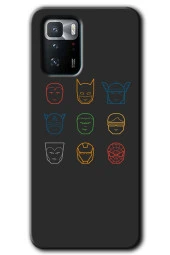 Poco x3 GT Kılıf HD Desen Baskılı Arka Kapak - Avengers Minimalism - 1