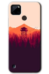 Realme C21 Kılıf HD Desen Baskılı Arka Kapak - Gözlem Kulesi - 1