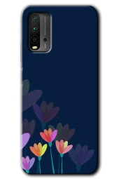 Redmi 9T Kılıf HD Desen Baskılı Arka Kapak - Çizim Çiçekleri - 1
