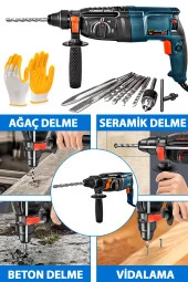 Germany Style GRM-99880VFX Kırıcı Delici 2-28mm E-Power Çelik Şanzıman Kırıcı Delici Hilti Matkap - 2