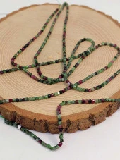 Anyolit (Rubizoit- Rubyzoisit) Taşı Küp Şekilli Dizi 2mm (45306) thumbnail 3