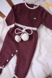 Babyhola Triko Erkek Kız Bebek Çocuk Patikli Tulum Yılbaşı Kostüm 11252 thumbnail 3