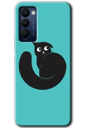 Tecno Camon 18T Kılıf HD Desen Baskılı Arka Kapak - Cat Vector - 1