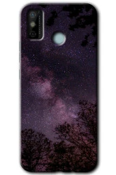 Tecno Spark 6 Go Kılıf HD Desen Baskılı Arka Kapak - Gece Galaksi - 1