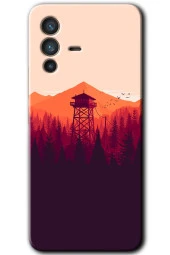 Vivo V23 5G Kılıf HD Desen Baskılı Arka Kapak - Gözlem Kulesi - 1