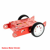 Aluminyum Robot Araba Gövdesi  Metal Şase Stem Eğitim Mbot Çizgi İzleyen Yarışma Diy Oyuncak Endüstri Arduino - 4