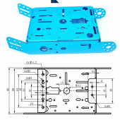 Aluminyum Robot Araba Gövdesi  Metal Şase Stem Eğitim Mbot Çizgi İzleyen Yarışma Diy Oyuncak Endüstri Arduino - 7