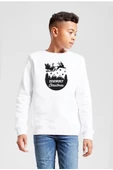 Merry Christmas Sleigh Beyaz Çocuk 2ip Sweatshirt thumbnail 1
