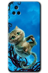 Poco F4 Kılıf HD Desen Baskılı Arka Kapak - Çılgın Kedi - 1