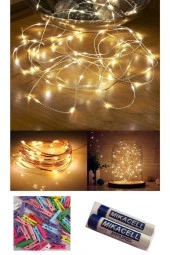 5 Metre Peri Led 25 Küçük Mandal Ve 2 Adet Pil thumbnail 1