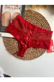 Sistina Bayan Kırmızı Puanlı Dantelli Külot Margarita 1006 - 6