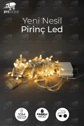 100 Ledli 10m Gün ışığı 8 Farklı Fonksiyonlu Fişli Led, Dekor Lambası - 1