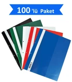Noki Eco Telli Dosya Plastik Mavi 100'lü Paket - 1