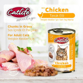 Catlife Tavuklu Kedi Konservesi 400 gr Yaş Kedi Maması Konserve - 2