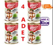 Street Cat Chunks Jelly Tavuk Etli Kedi Konserve 400 Gr.x4 Adet Tavuk Etli Kedi Konserve Tavuklu Yaş Mama 400 Gram - 1