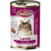 Catlife Kuzu Etli Kedi Konservesi 400 gr Yaş Kedi Maması Konserve - 1