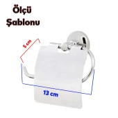 Tuvalet Kağıtlık Aparat Kapalı WC Kağıt Standı Paslanmaz Metal Sağlam Vidalı Krom Renk thumbnail 3