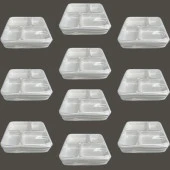 Dağyüce Tek Kullanımlık Köpük 4 Bölmeli Tabldot Köpük Tabak - 26.5x30 Cm. - 10 Adetlik 10 Paket thumbnail 1