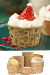 Dolphin Muffin Kağıt Karton Desenli Cupcake Kek Kalıbı Kapsülü Kabı - 50 Adetlik 1 Paket thumbnail 2