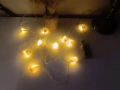 Deniz Kabuklu Pilli Dekoratif Led Işık Yılbaşı Süsü 2 Metre - 1