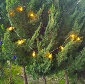 Deniz Kabuklu Pilli Dekoratif Led Işık Yılbaşı Süsü 2 Metre - 11