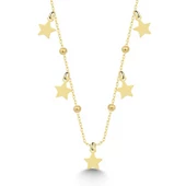 Lucky Life 925 Ayar Gumuss Gold Yıldızlı Dorika Lucky Life Lucky Life Lucky Life Kadın Kolye - 1