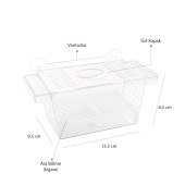 Atlantik Tekli Kristal Balık Yavruluk 13,5 Cm x 8,5 Cm - 1