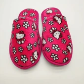 Kedi Desenli Pembe Renk Kadın Terlik - 9