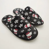 Kedi Desenli Siyah Renk Kadın Terlik - 1