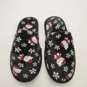 Kedi Desenli Siyah Renk Kadın Terlik - 4