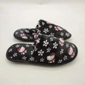 Kedi Desenli Siyah Renk Kadın Terlik - 2