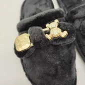 Ayıcık Papyonlu Model Kadın Terlik Siyah Renk - 10