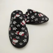 Kedi Desenli Siyah Renk Kadın Terlik - 8