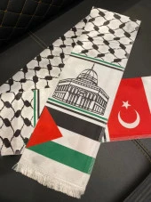 FİLİSİTİN VE TÜRK BAYRAĞI SATEN ATKI - 1
