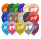 Metalik Tek Renk Balon - 10 adet - 1