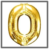 Folyo Balon Altın O Harfi 100 Cm - 1