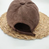 Süet Deri Beyzbol Kep Kahve Renk - 12
