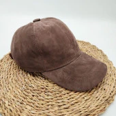 Süet Deri Beyzbol Kep Kahve Renk - 3