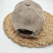 Süet Deri Beyzbol Kep Taş Renk - 4